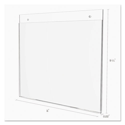 deflecto® wholesale. Classic Image Wall-mount Sign Holder, Landscape, 11 X 8 1-2, Clear. HSD Wholesale: Janitorial Supplies, Breakroom Supplies, Office Supplies.