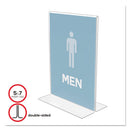 deflecto® wholesale. Classic Image Double-sided Sign Holder, 5 X 7 Insert, Clear. HSD Wholesale: Janitorial Supplies, Breakroom Supplies, Office Supplies.