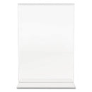 deflecto® wholesale. Classic Image Double-sided Sign Holder, 5 X 7 Insert, Clear. HSD Wholesale: Janitorial Supplies, Breakroom Supplies, Office Supplies.