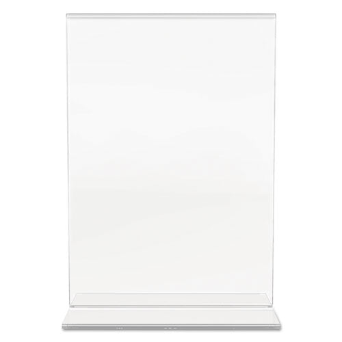 deflecto® wholesale. Classic Image Double-sided Sign Holder, 5 X 7 Insert, Clear. HSD Wholesale: Janitorial Supplies, Breakroom Supplies, Office Supplies.