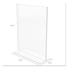 Load image into Gallery viewer, deflecto® wholesale. Classic Image Double-sided Sign Holder, 8 1-2 X 11 Insert, Clear. HSD Wholesale: Janitorial Supplies, Breakroom Supplies, Office Supplies.