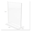 deflecto® wholesale. Classic Image Double-sided Sign Holder, 8 1-2 X 11 Insert, Clear. HSD Wholesale: Janitorial Supplies, Breakroom Supplies, Office Supplies.