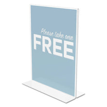 Load image into Gallery viewer, deflecto® wholesale. Classic Image Double-sided Sign Holder, 8 1-2 X 11 Insert, Clear. HSD Wholesale: Janitorial Supplies, Breakroom Supplies, Office Supplies.