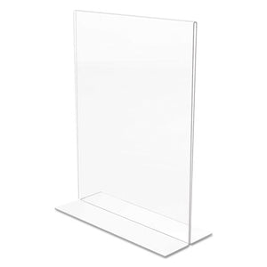 deflecto® wholesale. Classic Image Double-sided Sign Holder, 8 1-2 X 11 Insert, Clear. HSD Wholesale: Janitorial Supplies, Breakroom Supplies, Office Supplies.