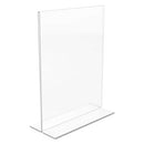 deflecto® wholesale. Classic Image Double-sided Sign Holder, 8 1-2 X 11 Insert, Clear. HSD Wholesale: Janitorial Supplies, Breakroom Supplies, Office Supplies.