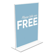 Load image into Gallery viewer, deflecto® wholesale. Classic Image Double-sided Sign Holder, 8 1-2 X 11 Insert, Clear. HSD Wholesale: Janitorial Supplies, Breakroom Supplies, Office Supplies.