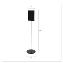 deflecto® wholesale. Double-sided Magnetic Sign Display, 8 1-2 X 11 Insert, 56" Tall, Clear-black. HSD Wholesale: Janitorial Supplies, Breakroom Supplies, Office Supplies.