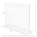 deflecto® wholesale. Classic Image Double-sided Sign Holder, 11 X 8 1-2 Insert, Clear. HSD Wholesale: Janitorial Supplies, Breakroom Supplies, Office Supplies.