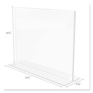 deflecto® wholesale. Classic Image Double-sided Sign Holder, 11 X 8 1-2 Insert, Clear. HSD Wholesale: Janitorial Supplies, Breakroom Supplies, Office Supplies.