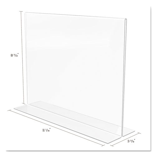 deflecto® wholesale. Classic Image Double-sided Sign Holder, 11 X 8 1-2 Insert, Clear. HSD Wholesale: Janitorial Supplies, Breakroom Supplies, Office Supplies.