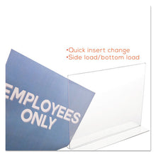 Load image into Gallery viewer, deflecto® wholesale. Classic Image Double-sided Sign Holder, 11 X 8 1-2 Insert, Clear. HSD Wholesale: Janitorial Supplies, Breakroom Supplies, Office Supplies.