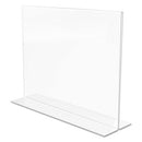 deflecto® wholesale. Classic Image Double-sided Sign Holder, 11 X 8 1-2 Insert, Clear. HSD Wholesale: Janitorial Supplies, Breakroom Supplies, Office Supplies.