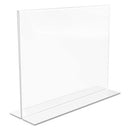 deflecto® wholesale. Classic Image Double-sided Sign Holder, 11 X 8 1-2 Insert, Clear. HSD Wholesale: Janitorial Supplies, Breakroom Supplies, Office Supplies.