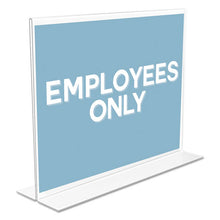 Load image into Gallery viewer, deflecto® wholesale. Classic Image Double-sided Sign Holder, 11 X 8 1-2 Insert, Clear. HSD Wholesale: Janitorial Supplies, Breakroom Supplies, Office Supplies.