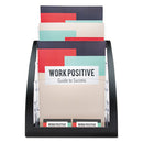 deflecto® wholesale. 3-tier Literature Holder, Leaflet Size, 11.25w X 6.94d X 13.31h, Black. HSD Wholesale: Janitorial Supplies, Breakroom Supplies, Office Supplies.