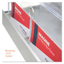 deflecto® wholesale. 3-tier Literature Holder, Leaflet Size, 11.25w X 6.94d X 13.31h, Silver. HSD Wholesale: Janitorial Supplies, Breakroom Supplies, Office Supplies.
