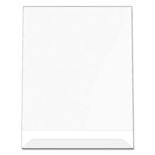 Load image into Gallery viewer, deflecto® wholesale. Classic Image Slanted Sign Holder, Portrait, 8 1-2 X 11 Insert, Clear. HSD Wholesale: Janitorial Supplies, Breakroom Supplies, Office Supplies.