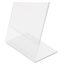 Load image into Gallery viewer, deflecto® wholesale. Classic Image Slanted Sign Holder, Portrait, 8 1-2 X 11 Insert, Clear. HSD Wholesale: Janitorial Supplies, Breakroom Supplies, Office Supplies.