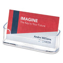 deflecto® wholesale. Horizontal Business Card Holder, 50 Card Cap, 3 7-8 X 1 13-16 X 1 3-8, Clear. HSD Wholesale: Janitorial Supplies, Breakroom Supplies, Office Supplies.