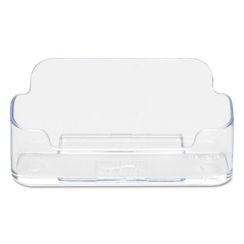 deflecto® wholesale. Horizontal Business Card Holder, 50 Card Cap, 3 7-8 X 1 13-16 X 1 3-8, Clear. HSD Wholesale: Janitorial Supplies, Breakroom Supplies, Office Supplies.