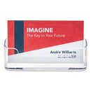 deflecto® wholesale. Horizontal Business Card Holder, 50 Card Cap, 3 7-8 X 1 13-16 X 1 3-8, Clear. HSD Wholesale: Janitorial Supplies, Breakroom Supplies, Office Supplies.