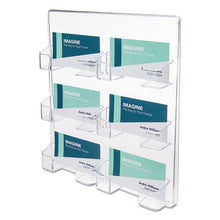 Load image into Gallery viewer, deflecto® wholesale. 6-pocket Business Card Holder, 480 Card Cap, 8 1-2 X 9 3-4 X 1 5-8, Clear. HSD Wholesale: Janitorial Supplies, Breakroom Supplies, Office Supplies.