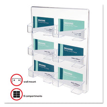 Load image into Gallery viewer, deflecto® wholesale. 6-pocket Business Card Holder, 480 Card Cap, 8 1-2 X 9 3-4 X 1 5-8, Clear. HSD Wholesale: Janitorial Supplies, Breakroom Supplies, Office Supplies.