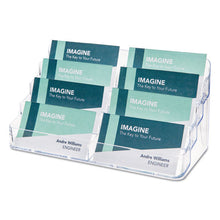 Load image into Gallery viewer, deflecto® wholesale. 8-pocket Business Card Holder, 400 Card Cap, 7 7-8 X 3 3-8 X 3 1-2, Clear. HSD Wholesale: Janitorial Supplies, Breakroom Supplies, Office Supplies.