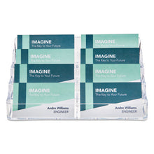 Load image into Gallery viewer, deflecto® wholesale. 8-pocket Business Card Holder, 400 Card Cap, 7 7-8 X 3 3-8 X 3 1-2, Clear. HSD Wholesale: Janitorial Supplies, Breakroom Supplies, Office Supplies.