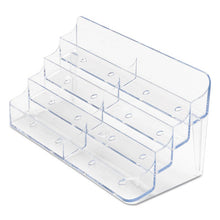 Load image into Gallery viewer, deflecto® wholesale. 8-pocket Business Card Holder, 400 Card Cap, 7 7-8 X 3 3-8 X 3 1-2, Clear. HSD Wholesale: Janitorial Supplies, Breakroom Supplies, Office Supplies.