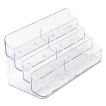 Load image into Gallery viewer, deflecto® wholesale. 8-pocket Business Card Holder, 400 Card Cap, 7 7-8 X 3 3-8 X 3 1-2, Clear. HSD Wholesale: Janitorial Supplies, Breakroom Supplies, Office Supplies.