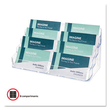 Load image into Gallery viewer, deflecto® wholesale. 8-pocket Business Card Holder, 400 Card Cap, 7 7-8 X 3 3-8 X 3 1-2, Clear. HSD Wholesale: Janitorial Supplies, Breakroom Supplies, Office Supplies.