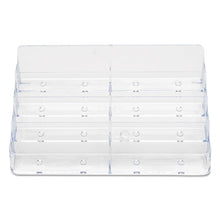 Load image into Gallery viewer, deflecto® wholesale. 8-pocket Business Card Holder, 400 Card Cap, 7 7-8 X 3 3-8 X 3 1-2, Clear. HSD Wholesale: Janitorial Supplies, Breakroom Supplies, Office Supplies.