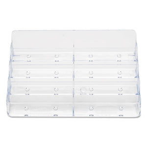 deflecto® wholesale. 8-pocket Business Card Holder, 400 Card Cap, 7 7-8 X 3 3-8 X 3 1-2, Clear. HSD Wholesale: Janitorial Supplies, Breakroom Supplies, Office Supplies.