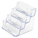 deflecto® wholesale. 4-pocket Business Card Holder, 200 Card Cap, 3 15-16 X 3 3-4 X 3 1-2, Clear. HSD Wholesale: Janitorial Supplies, Breakroom Supplies, Office Supplies.