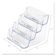 Load image into Gallery viewer, deflecto® wholesale. 4-pocket Business Card Holder, 200 Card Cap, 3 15-16 X 3 3-4 X 3 1-2, Clear. HSD Wholesale: Janitorial Supplies, Breakroom Supplies, Office Supplies.