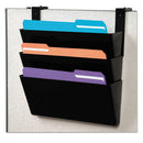 deflecto® wholesale. Docupocket Stackable Three-pocket Partition Wall File, Letter, 13 X 4 X 7, Black. HSD Wholesale: Janitorial Supplies, Breakroom Supplies, Office Supplies.