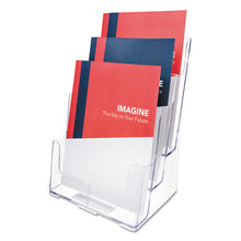 Load image into Gallery viewer, deflecto® wholesale. 3-compartment Docuholder, Magazine Size, 9.5w X 6.25d X 12.63, Clear. HSD Wholesale: Janitorial Supplies, Breakroom Supplies, Office Supplies.