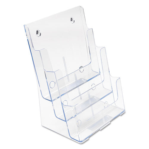 deflecto® wholesale. 3-compartment Docuholder, Magazine Size, 9.5w X 6.25d X 12.63, Clear. HSD Wholesale: Janitorial Supplies, Breakroom Supplies, Office Supplies.
