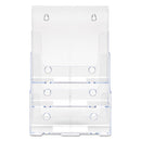 deflecto® wholesale. 3-compartment Docuholder, Magazine Size, 9.5w X 6.25d X 12.63, Clear. HSD Wholesale: Janitorial Supplies, Breakroom Supplies, Office Supplies.