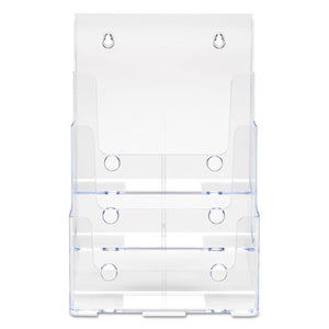 deflecto® wholesale. 3-compartment Docuholder, Magazine Size, 9.5w X 6.25d X 12.63, Clear. HSD Wholesale: Janitorial Supplies, Breakroom Supplies, Office Supplies.