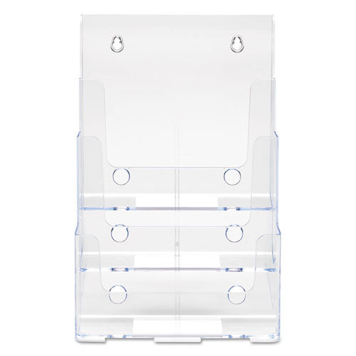 deflecto® wholesale. 3-compartment Docuholder, Magazine Size, 9.5w X 6.25d X 12.63, Clear. HSD Wholesale: Janitorial Supplies, Breakroom Supplies, Office Supplies.