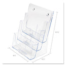 deflecto® wholesale. 3-compartment Docuholder, Magazine Size, 9.5w X 6.25d X 12.63, Clear. HSD Wholesale: Janitorial Supplies, Breakroom Supplies, Office Supplies.