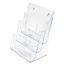 Load image into Gallery viewer, deflecto® wholesale. 3-compartment Docuholder, Magazine Size, 9.5w X 6.25d X 12.63, Clear. HSD Wholesale: Janitorial Supplies, Breakroom Supplies, Office Supplies.