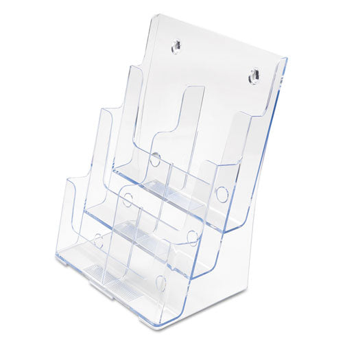 deflecto® wholesale. 6-compartment Docuholder, Leaflet Size, 9.63w X 6.25d X 12.63h, Clear. HSD Wholesale: Janitorial Supplies, Breakroom Supplies, Office Supplies.