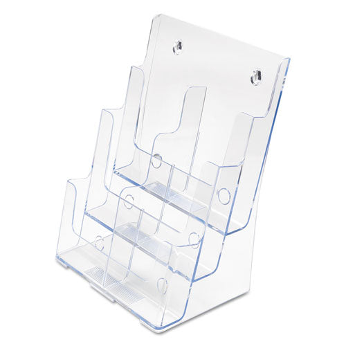 deflecto® wholesale. 6-compartment Docuholder, Leaflet Size, 9.63w X 6.25d X 12.63h, Clear. HSD Wholesale: Janitorial Supplies, Breakroom Supplies, Office Supplies.