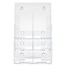 deflecto® wholesale. 6-compartment Docuholder, Leaflet Size, 9.63w X 6.25d X 12.63h, Clear. HSD Wholesale: Janitorial Supplies, Breakroom Supplies, Office Supplies.