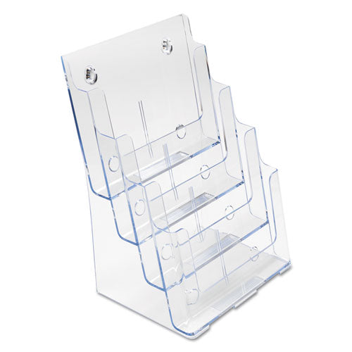 deflecto® wholesale. 4-compartment Docuholder, Magazine Size, 9.38w X 7d X 13.63h, Clear. HSD Wholesale: Janitorial Supplies, Breakroom Supplies, Office Supplies.