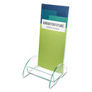 deflecto® wholesale. Euro-style Docuholder, Leaflet Size, 4.5w X 4.5d X 7.88h, Green Tinted. HSD Wholesale: Janitorial Supplies, Breakroom Supplies, Office Supplies.