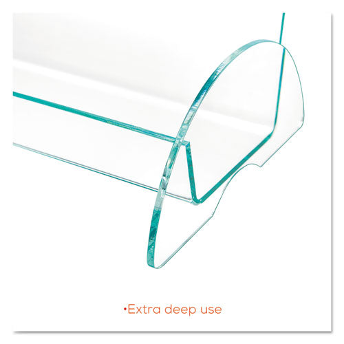 deflecto® wholesale. Euro-style Docuholder, Leaflet Size, 4.5w X 4.5d X 7.88h, Green Tinted. HSD Wholesale: Janitorial Supplies, Breakroom Supplies, Office Supplies.